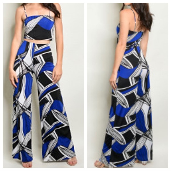 ✨LAST ONE✨Retro chic top and wide leg pants set - Picture 2 of 3